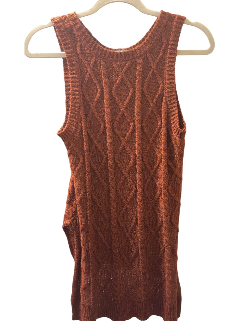 Love By Design Rust Cable Knit Tank